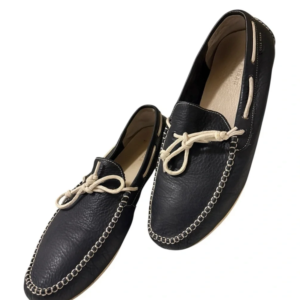 Cole Haan Men's Nevey Blue Leather Loafers